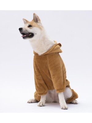 Pawstar - Pawstar Kahverengi Koala Orta ve Büyük Irk Peluş Tulum Köpek Tulumu Köpek Kıyafeti Kedi Kıyafeti 5 XL