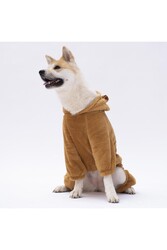 Pawstar Kahverengi Koala Orta ve Büyük Irk Peluş Tulum Köpek Tulumu Köpek Kıyafeti Kedi Kıyafeti 6-XL - Thumbnail