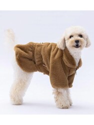 Pawstar Kahverengi Paris Ceket Kedi Köpek Ceketi Kedi Köpek Kıyafeti Kedi Köpek Elbisesi L - Thumbnail