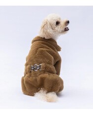 Pawstar Kahverengi Paris Ceket Kedi Köpek Ceketi Kedi Köpek Kıyafeti Kedi Köpek Elbisesi XL - Thumbnail