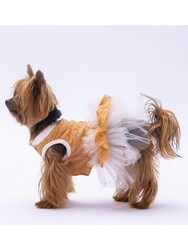Pawstar Kahverengi Primavera Kedi Köpek Elbisesi Kedi Köpek Kıyafeti L - Thumbnail
