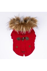 Pawstar Kırmızı Charles Köpek Mont Köpek Yağmurluk Köpek Kıyafeti Köpek Elbisesi M - Thumbnail