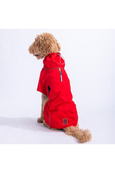 Pawstar Kırmızı Colombia Orta ve Büyük Irk Köpek Yağmurluğu Köpek Kıyafeti Köpek Elbisesi XS - Thumbnail