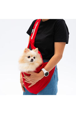 Pawstar - Pawstar Kırmızı Crossbody Çanta Kedi Köpek Taşıma Çantası