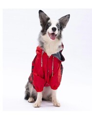 Pawstar Kırmızı Dijon Büyük Irk Köpek Tulum Yağmurluğu Köpek Yağmurluk Köpek Kıyafeti Köpek Elbisesi 4XL - Thumbnail