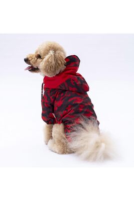 Pawstar - Pawstar Kırmızı Dijon Köpek Mont Köpek Yağmurluk Köpek Kıyafeti Köpek Elbisesi 2XL
