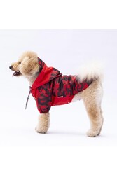 Pawstar Kırmızı Dijon Köpek Mont Köpek Yağmurluk Köpek Kıyafeti Köpek Elbisesi 2XL - Thumbnail