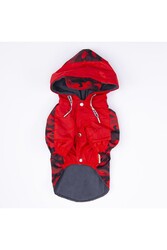 Pawstar Kırmızı Dijon Köpek Mont Köpek Yağmurluk Köpek Kıyafeti Köpek Elbisesi 2XL - Thumbnail