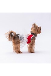 Pawstar Kırmızı Girl Power Kedi Köpek Elbisesi - Kedi Köpek Kıyafeti XL - Thumbnail