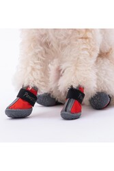Pawstar Kırmızı Köpek Ayakkabısı-Köpek Patiği - Thumbnail