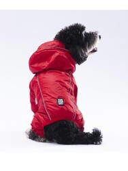 Pawstar Kırmızı Muson Köpek Tulum Yağmurluğu Köpek Yağmurluk Köpek Kıyafeti Köpek Elbisesi L - Thumbnail