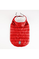 Pawstar Kırmızı Railway Anorak Yelek Köpek Yeleği Köpek Kıyafeti Köpek Yağmurluk - XL - Thumbnail