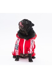 Pawstar Koyu Kırmızı Tuta Küçük Irk Köpek Tulumu Köpek Kıyafeti Köpek Eşofmanı Kedi Kıyafeti XL - Thumbnail