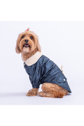 Pawstar Lacivert Brillante Köpek Montu Köpek Yağmurluk Köpek Kıyafeti Köpek Elbisesi 2XL - Thumbnail
