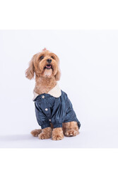Pawstar Lacivert Brillante Köpek Montu Köpek Yağmurluk Köpek Kıyafeti Köpek Elbisesi L - Thumbnail