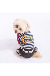 Pawstar Lacivert Foodie Köpek Tulumu Köpek Kıyafeti Kedi Kıyafeti XL - Thumbnail