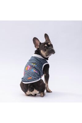 Pawstar - Pawstar Lacivert Space Time Kedi Köpek Tişörtü - Kedi Köpek Kıyafeti XL