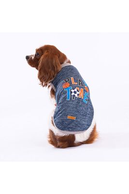 Pawstar - Pawstar Lacivert Sporty Kedi Köpek Tişörtü - Kedi Köpek Kıyafeti S