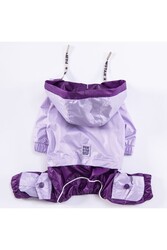 Pawstar Lila-Mor BiColor Orta ve Büyük Irk Köpek Tulum Yağmurluğu Köpek Yağmurluk Köpek Kıyafeti 5XL - Thumbnail