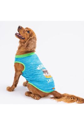 Pawstar - Pawstar Mavi Lazy Kedi Köpek Tişörtü - Kedi Köpek Kıyafeti L