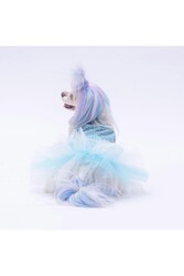 Pawstar Mavi Polka-Dot Kedi Köpek Elbisesi - Kedi Köpek Kıyafeti XL - Thumbnail