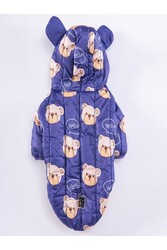 Pawstar Mavi Teddy Puff Köpek Montu Köpek Yağmurluk Köpek Kıyafeti Köpek Elbisesi L - Thumbnail