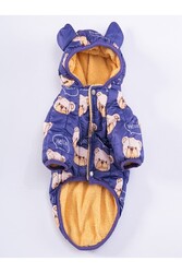 Pawstar Mavi Teddy Puff Köpek Montu Köpek Yağmurluk Köpek Kıyafeti Köpek Elbisesi XL - Thumbnail