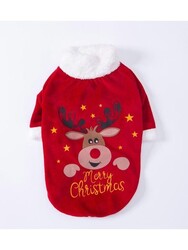Pawstar Merry Christmas Küçük ve Orta Irk Köpek Sweati Köpek Kıyafeti - M - Thumbnail