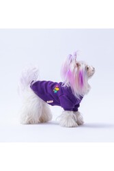 Pawstar Mor Ice Cream Dondurma Nakışlı Esnek Kedi Köpek Sweat- Kedi Köpek Kıyafeti 2XL - Thumbnail