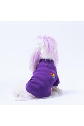 Pawstar Mor Ice Cream Dondurma Nakışlı Esnek Kedi Köpek Sweat- Kedi Köpek Kıyafeti XL - Thumbnail