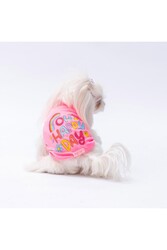 Pawstar Neon Pembe Happy Day Kedi Köpek Tişörtü - Kedi Köpek Kıyafeti 2XL - Thumbnail