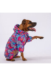 Pawstar Palmatum Orta-Büyük Irk Köpek Tulum Köpek Yağmurluk Köpek Elbisesi Köpek Kıyafeti 4XL - Thumbnail