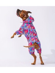 Pawstar Palmatum Orta-Büyük Irk Köpek Tulum Köpek Yağmurluk Köpek Elbisesi Köpek Kıyafeti 4XL - Thumbnail