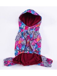 Pawstar Palmatum Orta-Büyük Irk Köpek Tulum Köpek Yağmurluk Köpek Elbisesi Köpek Kıyafeti 4XL - Thumbnail