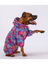 Pawstar Palmatum Orta-Büyük Irk Köpek Tulum Köpek Yağmurluk Köpek Elbisesi Köpek Kıyafeti 6XL - Thumbnail
