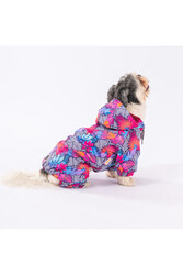 Pawstar Palmatum Polarlı Köpek Tulum Yağmurluğu Köpek Yağmurluk Köpek Kıyafeti Köpek Elbisesi L - Thumbnail