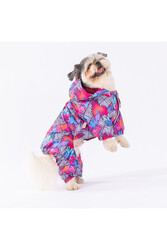 Pawstar Palmatum Polarlı Köpek Tulum Yağmurluğu Köpek Yağmurluk Köpek Kıyafeti Köpek Elbisesi L - Thumbnail