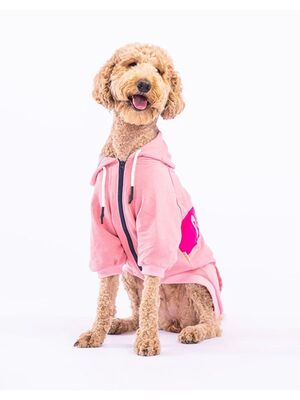 Pawstar - Pawstar Pembe Angry Dog Orta ve Büyük Irk İçin Köpek Ceketi Köpek Sweati Köpek Elbisesi Köpek Kıyafeti 4XL