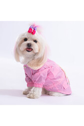 Pawstar Pembe Brillante Köpek Montu Köpek Yağmurluk Köpek Kıyafeti Köpek Elbisesi - L - Thumbnail