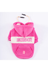 Pawstar Pembe Cute Köpek Hoodie Köpek Sweat Köpek Kıyafeti Kedi Kıyafeti -XL - Thumbnail