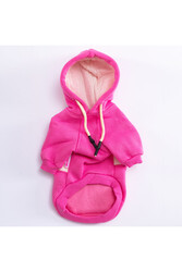 Pawstar Pembe Cute Köpek Hoodie Köpek Sweat Köpek Kıyafeti Kedi Kıyafeti -XL - Thumbnail