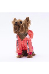 Pawstar Pembe New York Köpek Tulumu Köpek Kıyafeti Kedi Kıyafeti 2XL - Thumbnail