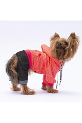 Pawstar Pembe New York Köpek Tulumu Köpek Kıyafeti Kedi Kıyafeti 2XL - Thumbnail