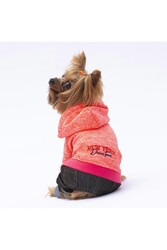 Pawstar Pembe New York Köpek Tulumu Köpek Kıyafeti Kedi Kıyafeti XL - Thumbnail
