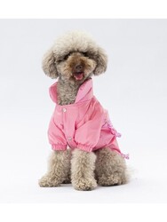 Pawstar Pembe Victoria Köpek Mont Köpek Yağmurluk Köpek Kıyafeti Köpek Elbisesi 2XL - Thumbnail