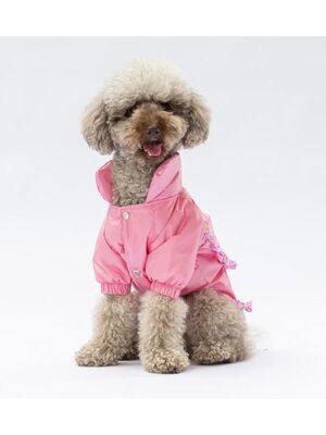 Pawstar - Pawstar Pembe Victoria Köpek Mont Köpek Yağmurluk Köpek Kıyafeti Köpek Elbisesi M
