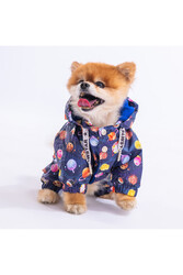 Pawstar Planetfood Polarlı Köpek Tulum Yağmurluğu Köpek Yağmurluk Köpek Kıyafeti Köpek Elbisesi - 2XL - Thumbnail