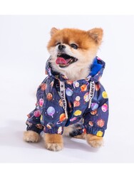 Pawstar Planetfood Polarlı Köpek Tulum Yağmurluğu Köpek Yağmurluk Köpek Kıyafeti Köpek Elbisesi L - Thumbnail