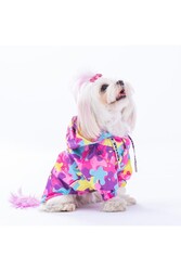 Pawstar Rosea Camouflage Fileli Köpek Montu Köpek Yağmurluk Köpek Kıyafeti Köpek Elbisesi XL - Thumbnail