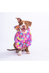 Pawstar Rosea Camouflage Fileli Orta ve Büyük Irk Köpek Montu Köpek Yağmurluk Köpek Elbisesi Köpek Kıyafeti 3XL - Thumbnail
